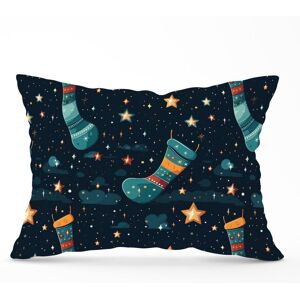 Warren Reed - Designer Christmas Stocking In A Starry Night Sky Cushions in Blue Size: 33 cm x 48 cm Blue 33 cm x 48 cm Warren Reed - Designer Christmas Stocking In A Starry Night Sky Cushions in Blue Size: 33 cm x 48 cm Blue 33 cm x 48 cm