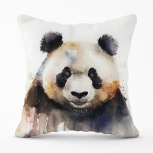 Warren Reed - Designer Panda Watercolour Outdoor Cushion in Brown Size: 45 cm x 45 cm Brown 45 cm x 45 cm Warren Reed - Designer Panda Watercolour Outdoor Cushion in Brown Size: 45 cm x 45 cm Brown 45 cm x 45 cm