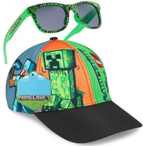 Minecraft Sunglasses Baseball Cap Set Creeper Adjustable Hat 100% UV Accessories Multicolor One Size Minecraft Sunglasses Baseball Cap Set Creeper Adjustable Hat 100% UV Accessories Multicolor One Size