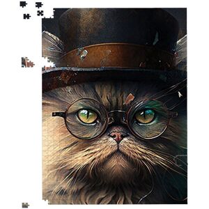 Warren Reed - Designer Persian Cat With Glasses Splashart Jigsaw Puzzle Size: 500 Piece Multicolor 500 Piece Warren Reed - Designer Persian Cat With Glasses Splashart Jigsaw Puzzle Size: 500 Piece Multicolor 500 Piece