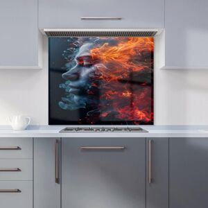 Warren Reed - Designer Fiery Mindscape: Portrait In Flames Kitchen Splashback Size: 600mm x 650mm Multicolor 600mm x 650mm Warren Reed - Designer Fiery Mindscape: Portrait In Flames Kitchen Splashback Size: 600mm x 650mm Multicolor 600mm x 650mm