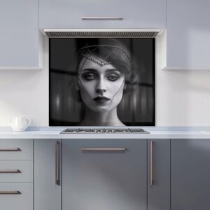 Warren Reed - Designer Edwardian Ballerina Kitchen Splashback in Black Size: 600mm x 650mm Black 600mm x 650mm Warren Reed - Designer Edwardian Ballerina Kitchen Splashback in Black Size: 600mm x 650mm Black 600mm x 650mm