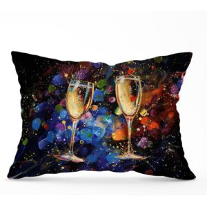 Warren Reed - Designer Splashart Champagne Flutes Cushions Size: 60 cm x 60 cm Multicolor 60 cm x 60 cm Warren Reed - Designer Splashart Champagne Flutes Cushions Size: 60 cm x 60 cm Multicolor 60 cm x 60 cm