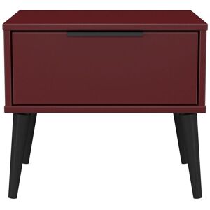 Ready Assembled 2 U Fuji 1 Drawer Bedside (Ready Assembled) in Dark Red Dark Red Ready Assembled 2 U Fuji 1 Drawer Bedside (Ready Assembled) in Dark Red Dark Red