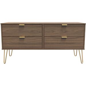 Ready Assembled 2 U Fuji 4 Drawer Bed Box (Ready Assembled) in Walnut Size: Small Walnut Small Ready Assembled 2 U Fuji 4 Drawer Bed Box (Ready Assembled) in Walnut Size: Small Walnut Small