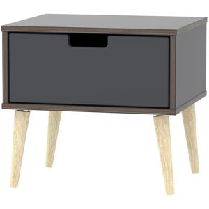 Ready Assembled 2 U Taiwan 1 Drawer Bedside (Ready Assembled) in Dark Grey Dark Grey Ready Assembled 2 U Taiwan 1 Drawer Bedside (Ready Assembled) in Dark Grey Dark Grey