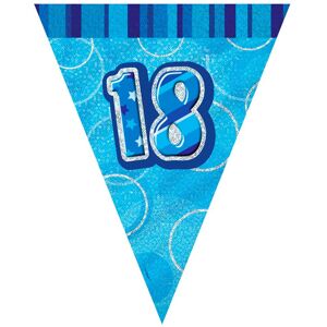 Unique Party Blue 18 Glitz Pennant Bunting Blue Unique Party Blue 18 Glitz Pennant Bunting Blue