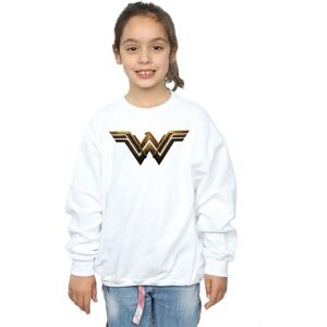 DC Comics Girl's Justice League Movie Wonder Woman Emblem Sweatshirt in White Size: 9 Years White 9 Years DC Comics Girl's Justice League Movie Wonder Woman Emblem Sweatshirt in White Size: 9 Years White 9 Years
