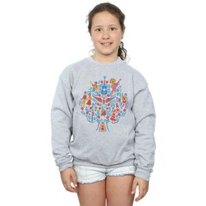 Disney Girl's Coco Tree Pattern Sweatshirt in Grey Size: 7-8 Years Grey 7-8 Years Disney Girl's Coco Tree Pattern Sweatshirt in Grey Size: 7-8 Years Grey 7-8 Years