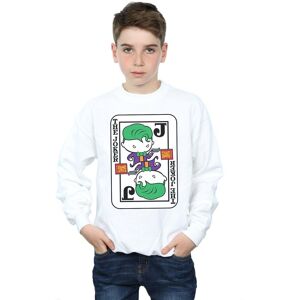 DC Comics Boy's Chibi Joker Playing Card Sweatshirt in White Size: 5-6 Years White 5-6 Years DC Comics Boy's Chibi Joker Playing Card Sweatshirt in White Size: 5-6 Years White 5-6 Years