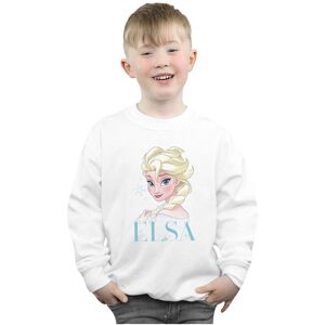 Disney Boy's Frozen Elsa Snowflake Portrait Sweatshirt in White Size: 12-13 Years White 12-13 Years Disney Boy's Frozen Elsa Snowflake Portrait Sweatshirt in White Size: 12-13 Years White 12-13 Years