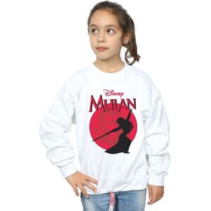 Disney Girl's Mulan Dragon Silhouette Sweatshirt in White Size: 7-8 Years White 7-8 Years Disney Girl's Mulan Dragon Silhouette Sweatshirt in White Size: 7-8 Years White 7-8 Years