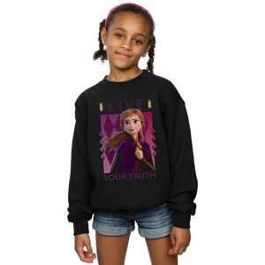 Disney Girl's Frozen 2 Anna Live Your Truth Sweatshirt in Black Size: 5-6 Years Black 5-6 Years Disney Girl's Frozen 2 Anna Live Your Truth Sweatshirt in Black Size: 5-6 Years Black 5-6 Years