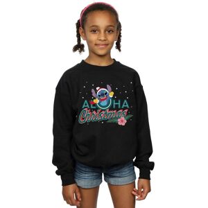Disney Girl's Lilo & Stitch Aloha Christmas Sweatshirt in Black Size: 7-8 Years Black 7-8 Years Disney Girl's Lilo & Stitch Aloha Christmas Sweatshirt in Black Size: 7-8 Years Black 7-8 Years