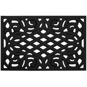 Nicoman Eco Friendly Victorian Style Outdoor Door Mat in Black Size: 40 cm x 60 cm Black 40 cm x 60 cm Nicoman Eco Friendly Victorian Style Outdoor Door Mat in Black Size: 40 cm x 60 cm Black 40 cm x 60 cm