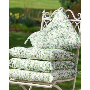 Dibor Set of 4 Green Leaf Print Cotton Outdoor Garden Chair Seat Pad Cushions L40cm x W40cm Size: 40 cm x 40 cm Green 40 cm x 40 cm Dibor Set of 4 Green Leaf Print Cotton Outdoor Garden Chair Seat Pad Cushions L40cm x W40cm Size: 40 cm x 40 cm Green 40 cm x 40 cm