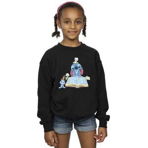 Disney Girl's Lilo & Stitch Reading A Book Sweatshirt in Black Size: 7-8 Years Black 7-8 Years Disney Girl's Lilo & Stitch Reading A Book Sweatshirt in Black Size: 7-8 Years Black 7-8 Years