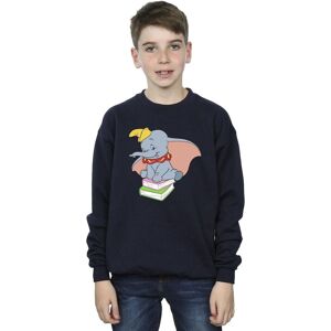 Disney Boy's Dumbo Sitting On Books Sweatshirt in Navy Size: 7-8 Years Navy 7-8 Years Disney Boy's Dumbo Sitting On Books Sweatshirt in Navy Size: 7-8 Years Navy 7-8 Years