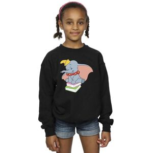 Disney Girl's Dumbo Sitting On Books Sweatshirt in Black Size: 7-8 Years Black 7-8 Years Disney Girl's Dumbo Sitting On Books Sweatshirt in Black Size: 7-8 Years Black 7-8 Years