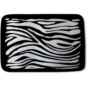 Benjamin Tate Design Zebra Print Soft Bathmat in Black Black Benjamin Tate Design Zebra Print Soft Bathmat in Black Black