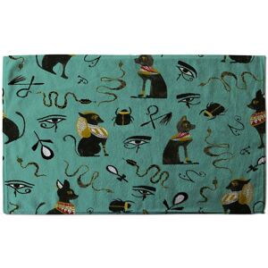 Benjamin Tate Design Hand Painting Abstract Ancient Egypt Horus Eye Signs Stylish KitchenTowel in Green Green Benjamin Tate Design Hand Painting Abstract Ancient Egypt Horus Eye Signs Stylish KitchenTowel in Green Green