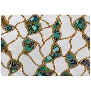 Benjamin Tate Design Chains & Snake Skin Rug in Natural Size: Large Natural Large Benjamin Tate Design Chains & Snake Skin Rug in Natural Size: Large Natural Large