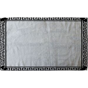 Benjamin Tate Design Greek Key Border Frame Soft Bath Towel in Black Black Benjamin Tate Design Greek Key Border Frame Soft Bath Towel in Black Black