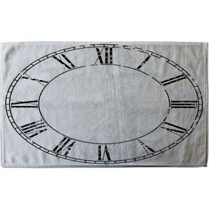 Benjamin Tate Design Roman Numeral Clock Soft Bath Towel in Black Black Benjamin Tate Design Roman Numeral Clock Soft Bath Towel in Black Black