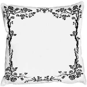 Benjamin Tate Design Cushions - Rose & Vine Silhouette (Cushion) Multicolor Benjamin Tate Design Cushions - Rose & Vine Silhouette (Cushion) Multicolor