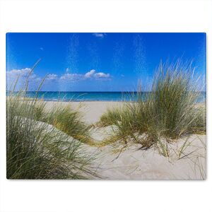 Benjamin Tate Design Salento, sand dunes Designer Glass Chopping Board in Natural Natural Benjamin Tate Design Salento, sand dunes Designer Glass Chopping Board in Natural Natural
