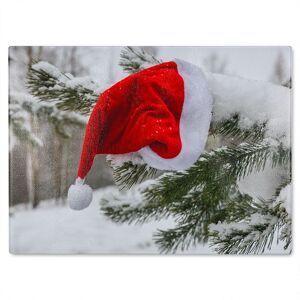 Benjamin Tate Design Santa Claus Hat Dining Glass Chopping Board in Natural Natural Benjamin Tate Design Santa Claus Hat Dining Glass Chopping Board in Natural Natural