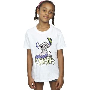 Disney Girl's Lilo & Stitch Ohana Graffiti Cotton T-Shirt in White Size: 5-6 Years White 5-6 Years Disney Girl's Lilo & Stitch Ohana Graffiti Cotton T-Shirt in White Size: 5-6 Years White 5-6 Years
