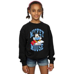 Disney Girl's Mickey Mouse Reading Sweatshirt in Black Size: 7-8 Years Black 7-8 Years Disney Girl's Mickey Mouse Reading Sweatshirt in Black Size: 7-8 Years Black 7-8 Years