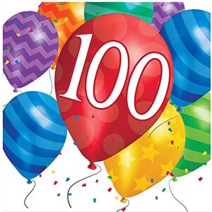 Creative Converting 100th Birthday Disposable Napkins (Pack of 16) Multicolor Creative Converting 100th Birthday Disposable Napkins (Pack of 16) Multicolor