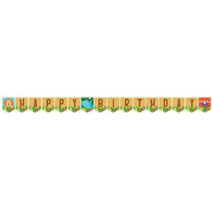 Unique Party Safari Animals Birthday Banner in Bright Yellow Bright Yellow Unique Party Safari Animals Birthday Banner in Bright Yellow Bright Yellow