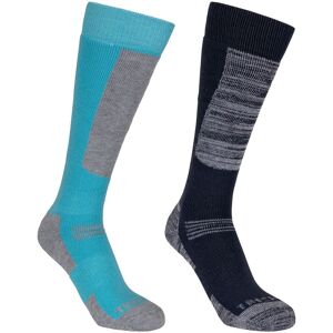 Trespass Convex Ski Socks Pack of 2 in Mid Navy Size: 12-3 Mid Navy 12-3 Trespass Convex Ski Socks Pack of 2 in Mid Navy Size: 12-3 Mid Navy 12-3