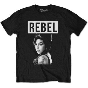 Amy Winehouse Men's Rebel T-Shirt in Black Size: Small Black S Amy Winehouse Men's Rebel T-Shirt in Black Size: Small Black S