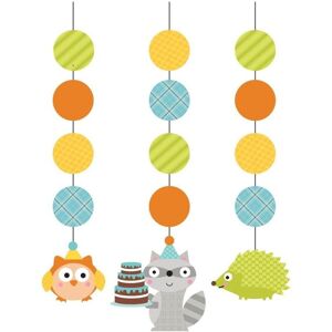 Unique Party Woodland Hanging Dration (Pack of 3) Multicolor Unique Party Woodland Hanging Dration (Pack of 3) Multicolor