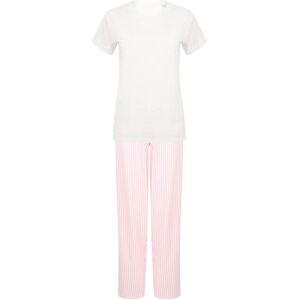 Towel City Women's Striped Long Pyjama Set in White Size: Small White S Towel City Women's Striped Long Pyjama Set in White Size: Small White S