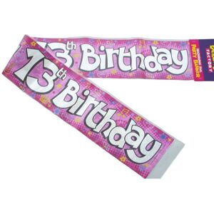 The Expressions Factory Holographic 13th Birthday Banner in Pink Pink The Expressions Factory Holographic 13th Birthday Banner in Pink Pink