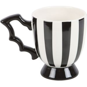 Something Different Striped Bat Wing Tea Cup in Black Black Something Different Striped Bat Wing Tea Cup in Black Black