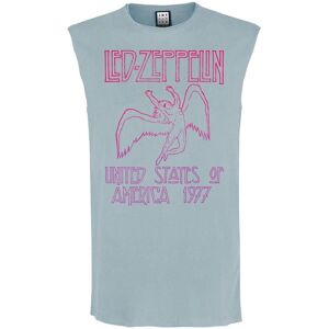 Amplified Men's 77 Gradient Led Zeppelin Sleeveless Tank Top in Pale Blue Size: Large Pale Blue L Amplified Men's 77 Gradient Led Zeppelin Sleeveless Tank Top in Pale Blue Size: Large Pale Blue L