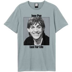 Amplified Men's Lust For Life Iggy Pop T-Shirt in Pale Blue Size: 2XL Pale Blue 2XL Amplified Men's Lust For Life Iggy Pop T-Shirt in Pale Blue Size: 2XL Pale Blue 2XL