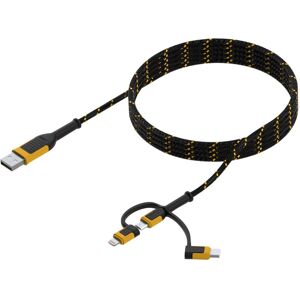 Dewalt Reinforced Braided 3-in-1 Combo Cable 1.8m (6ft) Multicolor Dewalt Reinforced Braided 3-in-1 Combo Cable 1.8m (6ft) Multicolor