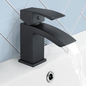 Nes Home Arke Luxury Matte Black Bathroom Basin Sink Mono Mixer Single Lever Modern Tap Black Nes Home Arke Luxury Matte Black Bathroom Basin Sink Mono Mixer Single Lever Modern Tap Black