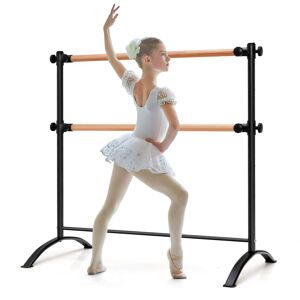 Costway Double Ballet Barre Stretch Bar Portable Freestanding Dance Exercise Equipment in Black Size: 0-2 Black 0-2 Costway Double Ballet Barre Stretch Bar Portable Freestanding Dance Exercise Equipment in Black Size: 0-2 Black 0-2