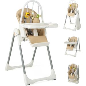 Costway 4-in-1 Baby High Chair Foldable Feeding Chair w/ 7 Heights 4 Reclining Angles Multicolor Costway 4-in-1 Baby High Chair Foldable Feeding Chair w/ 7 Heights 4 Reclining Angles Multicolor