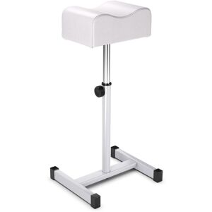 Costway Pedicure Manicure Footrest Adjustable Seat Height Nail Foot Stand with Soft Cushion in White White Costway Pedicure Manicure Footrest Adjustable Seat Height Nail Foot Stand with Soft Cushion in White White