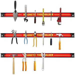 Costway Magnetic Tool Holder Heavy-Duty Magnetic Bar Set of 3 Multicolor Costway Magnetic Tool Holder Heavy-Duty Magnetic Bar Set of 3 Multicolor