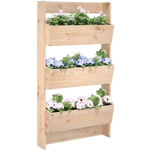 Berkfield Home Wall Planter 3-Tier 60x18.5x110 cm Solid Wood Pine in Brown Brown 60x18.5x110 cm Berkfield Home Wall Planter 3-Tier 60x18.5x110 cm Solid Wood Pine in Brown Brown 60x18.5x110 cm